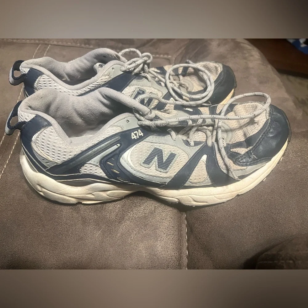 New Balance Navy and Light Gray Athletic Shoes